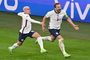 Harry Kane marcó en el triunfo de Inglaterra sobre Dinamarca
