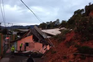 Zona del deslizamiento en La Ceja, Antioquia.