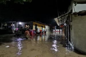 Inundaciones por las lluvias en el corregimiento Bolombolo de Antioquia.
