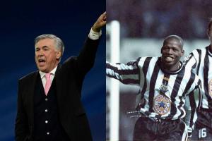 Ancelotti y Tino Asprilla