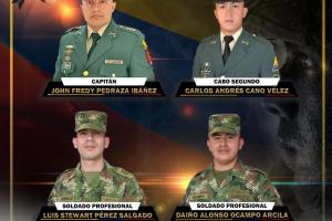 Militares asesinados en Ituango, Antioquia.