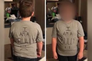 Mamá castiga a su hijo por hacer Bullying 