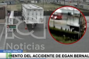 Revelan el video del momento en el que Egan Bernal se estrelló contra el bus