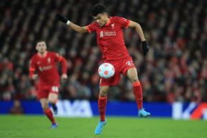 Luis Díaz, en el último duelo del Liverpool por Premier League.