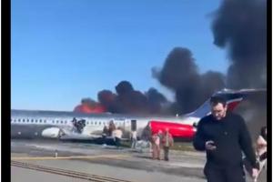 Impactantes videos de avión con 126 pasajeros que se incendió cuando aterrizaba en Miami