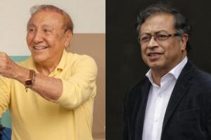 En fútbol y con silleteros estuvieron los dos candidatos presidenciales en Medellín este fin de semana