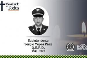 Sergio Yepes Páez, subintendente asesinado en Yarumal
