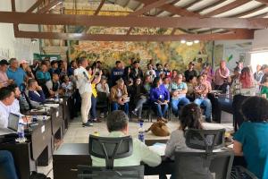 Reunión con mineros de Buriticá