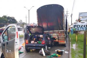 Accidente en la vía Medellín- El Santuario