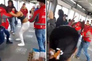Colada se peleó con empleada en TransMilenio