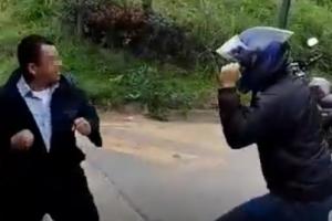 ¡Qué intolerancia! se agarraron a golpes luego de colisionar en Guarne