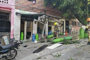 Explosión de cilindro de gas en el barrio Miranda 