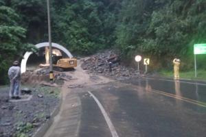 Derrumbe en el Túnel La Llorona