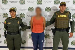 Mujer capturada en El Bagre, Antioquia
