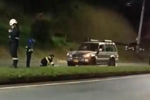 ¡Brutal atropello en la autopista Medellín-Bogotá! Un hombre perdió la vida bajo las ruedas de una camioneta