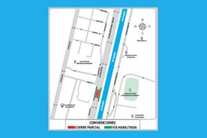 Cierre parcial nocturno en las calzadas oriental y occidental de la autopista Sur de Medellín