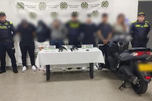 Riña en Itagüí terminó con seis capturados, vehículos adulterados y armas incautadas 