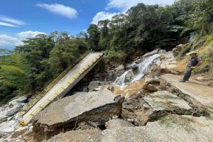 Desde la Gobernación de Antioquia buscan vías alternas entre los municipios de Cocorná y Granada tras las afectaciones por lluvias