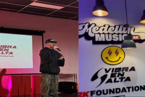 J Balvin y alcalde de Medellín inauguraron el primer estudio musical público y gratuito para los jóvenes de la ciudad. Este nuevo espacio está ubicado en el Popular 1.  