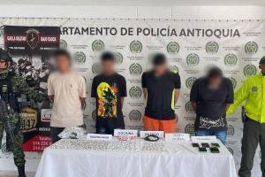 Cinco sicarios del Clan del Golfo fueron capturados en Caucasia: Mataban a los vendedores de droga independientes