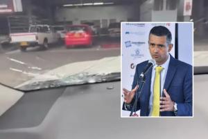 Exalcalde de Envigado fue atacado con piedras mientras conducía por la Avenida Regional