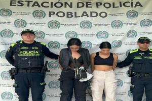 Dos mujeres fueron capturadas en Medellín cuando intentaban huir de un apartamento luego de un millonario hurto a dos extranjeros