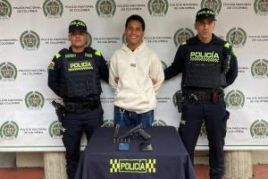 Captura de ladrón de celulares en Medellín 
