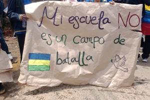 Manifestación comunidad de Bello Oriente, Comuna 3