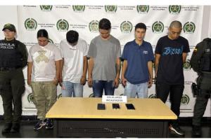 Capturan a cinco miembros de la banda delincuencial " la Terraza" de Medellín