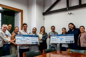 Estudiantes colombianos que asistirán al mundial de robótica 