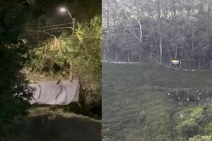 Torre de energía de EPM fue afectada tras la activación de explosivos en Medellín. En el lugar fue instalada una bandera del frente 36 de las disidencias de las Farc.  