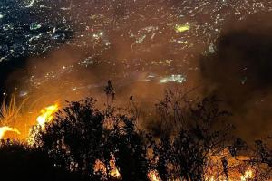 Incendio forestal en Medellín 