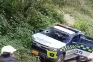 Patrulla de la policía atacada en Buriticá