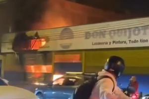 Incendio en un local de Medellín