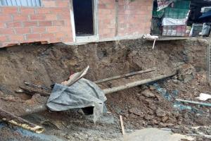 zona afectada por ola invernal en Barbosa