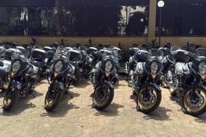 Entrega de motocicletas a la Fuerza Publica en Antioquia