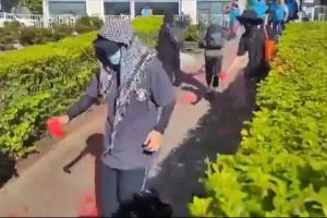 Encapuchados intentaron ingresar a la fuerza a la sede de la ANDI en Medellín. Autoridades atienden la situación