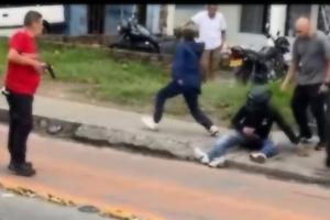 Funcionario del CTI disparó y capturó a fletero en el barrio Guayabal de Medellín