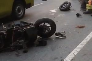 Motociclista sufrió amputación de brazo en fuerte colisión en Robledo; hay seis heridos 