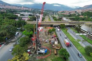 Cimentaciones del viaducto Caribe del Metro de la 80