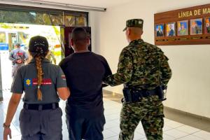 Soldado capturado en el Batallón de Frontino