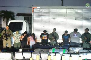 Asegurados con cárcel cuatro presuntos responsables por el tráfico agravado de 6 toneladas de marihuana en Girardota