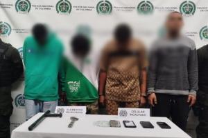 Cuatro secuestradores del barrio Robledo de Medellín 