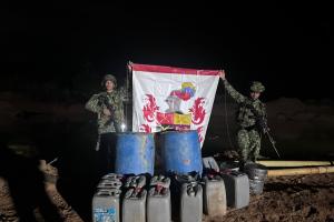 Unidades mineras destruidas.Crédito-Ejército