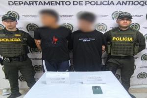 Policía frustra secuestro de un transportador en Valdivia (Antioquia) y captura a dos presuntos responsables