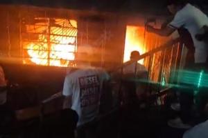 Incendio registrado en el barrio Granizal de Medellín