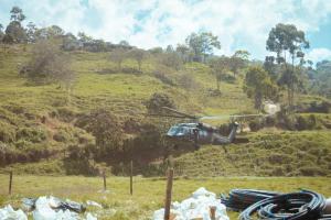 Helicóptero en Ebéjico 