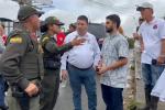 Reunión para levantar bloqueo en la vía Medellín - Bogotá