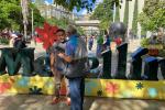 Campaña contra la explotación sexual cerca al Parque Botero 