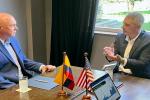 Gobernador de Antioquia sostuvo un encuentro con el embajador de Estados Unidos en Colombia